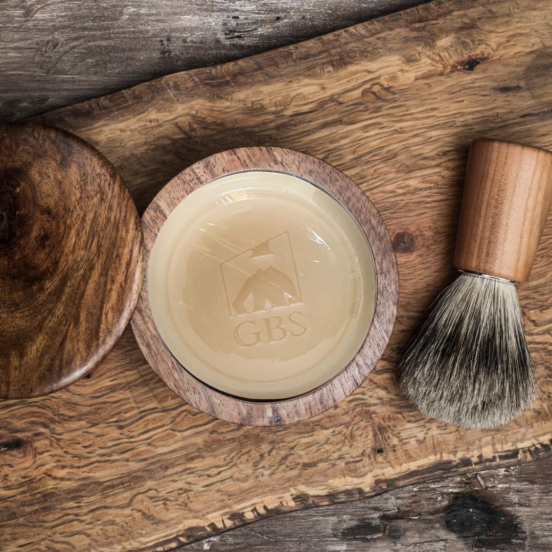 GENTS Men’s Shaving Soap Set - 3 Pack Natural Fragrance Free Shave Bars with Shea Butter for Sensitive Skin, Rich Lather, Razor Burn Relief