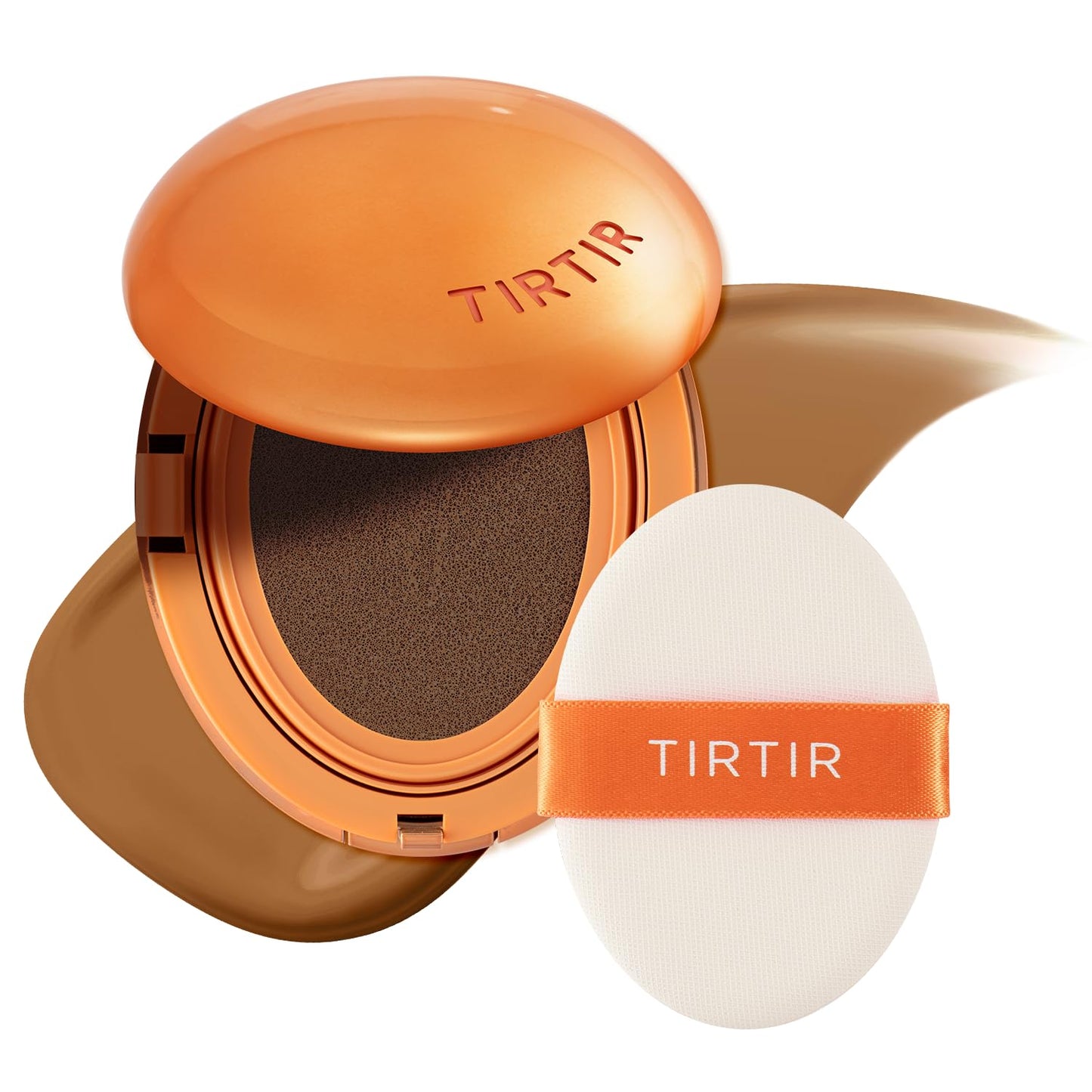 TIRTIR Cushion Foundation - AI-Like Semi-Matte Finish | Medium to Full Coverage, #21N Ivory, 0.63 Fl Oz