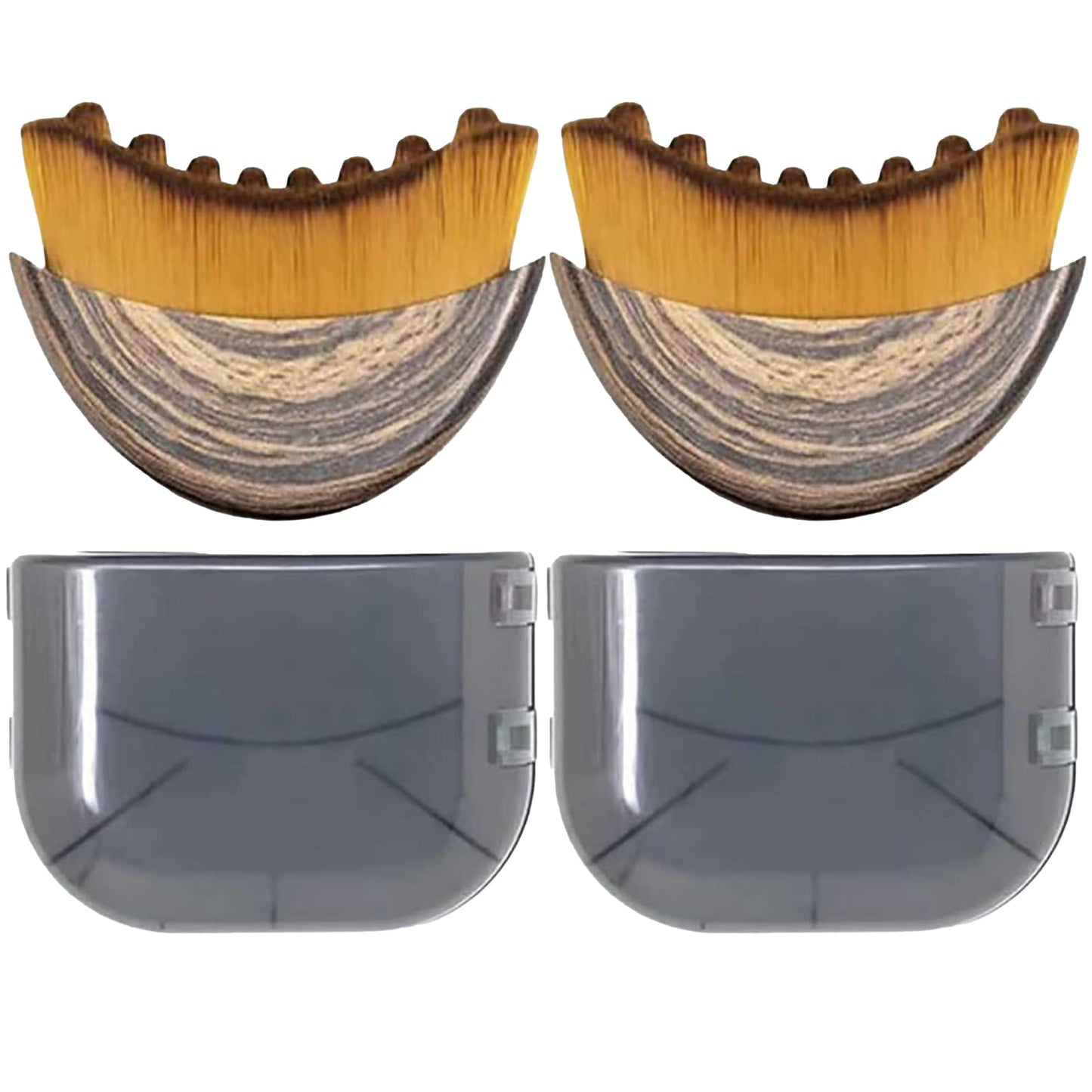 Lymphatic Contour Face Brush Lymphatic Drainage Massager Double Chin Reducer Lymphatic Drainage Brush for Face,Ergonomically Designed to Fit The Skin Precisely and Relieve Fatigue (Brown-2pcs)