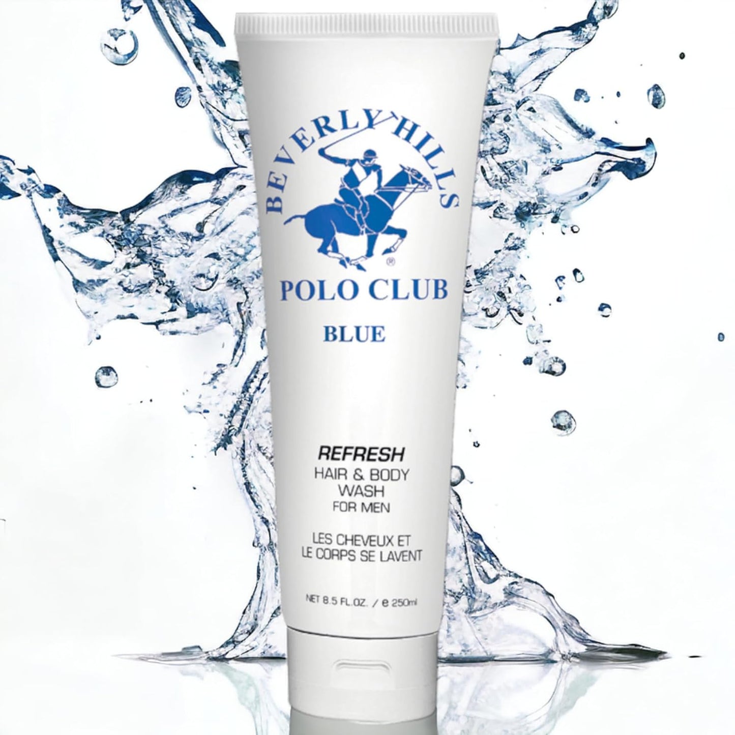 Men's Hair & Body Wash - Refreshing Cleansing Formula | Luxury Designer Scents - Long-Lasting Fragrance (Blue)
