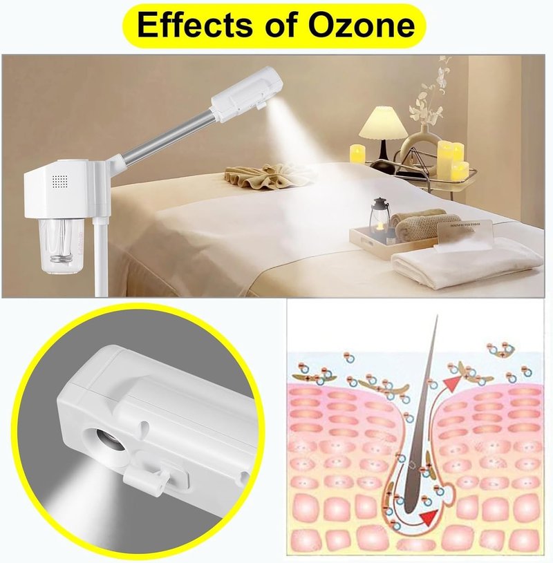 Professional Facial Steamer - Hot Mist Ozone Vaporizer for Spa Treatments | Home Use Face Steam Machine