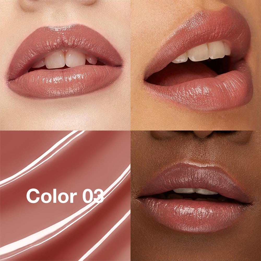 HHLTOH 1Pcs Tinted Lip Balm Moisturizing Lipstick – Waterproof Hydrating Matte Lip Balm for Women, Creamy Natural Color Stain for Dry Lips, Soft Matte Finish with Subtle Scent (#03 Bean Paste Brown)