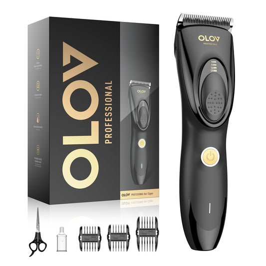 OLOV Professional Hair Clippers for Men, Cordless Hair Clipper Kit, Rechargeable Hair Clippers for Family, Black