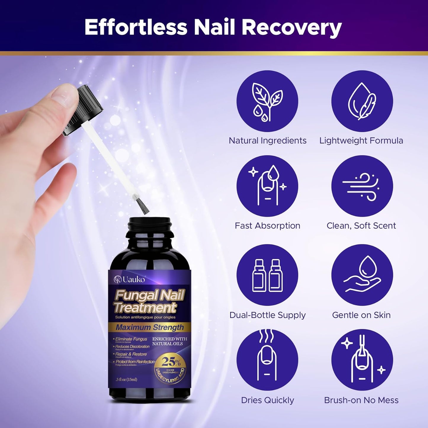 Toenail Fungus Treatment - Extra Strength 25% Undecylenic Acid | Fast-Acting Fungal Nail Revitalizer with Tea Tree Oil (2-Pack)
