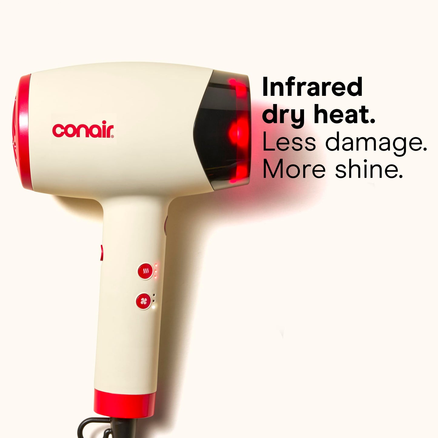 Conair InfinitiPRO Infrared Hair Dryer with Dual Ionic Conditioning, Includes Diffuser & Concentrator, Fast Drying Blow Dryer for Frizz Reduction, 3 Heat/Speed Settings, White, 1999
