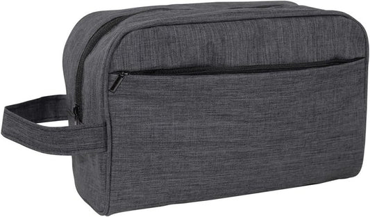 Travel Toiletry Bag - Waterproof Multi-Compartment Organizer | Compact Lightweight Hanging Dopp Kit (Black)
