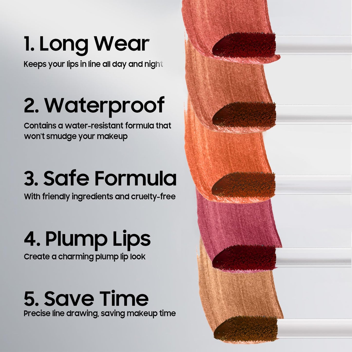 Anguishil Lip Stain - Peel Off Lip Stain Waterproof, Tattoo Peel Off Lip Liner for Comfortable Vivid Lip Color, Create Beauty & Charming Lip Makeup with All-Day | Vegan and Cruelty Free (#01 Nude)