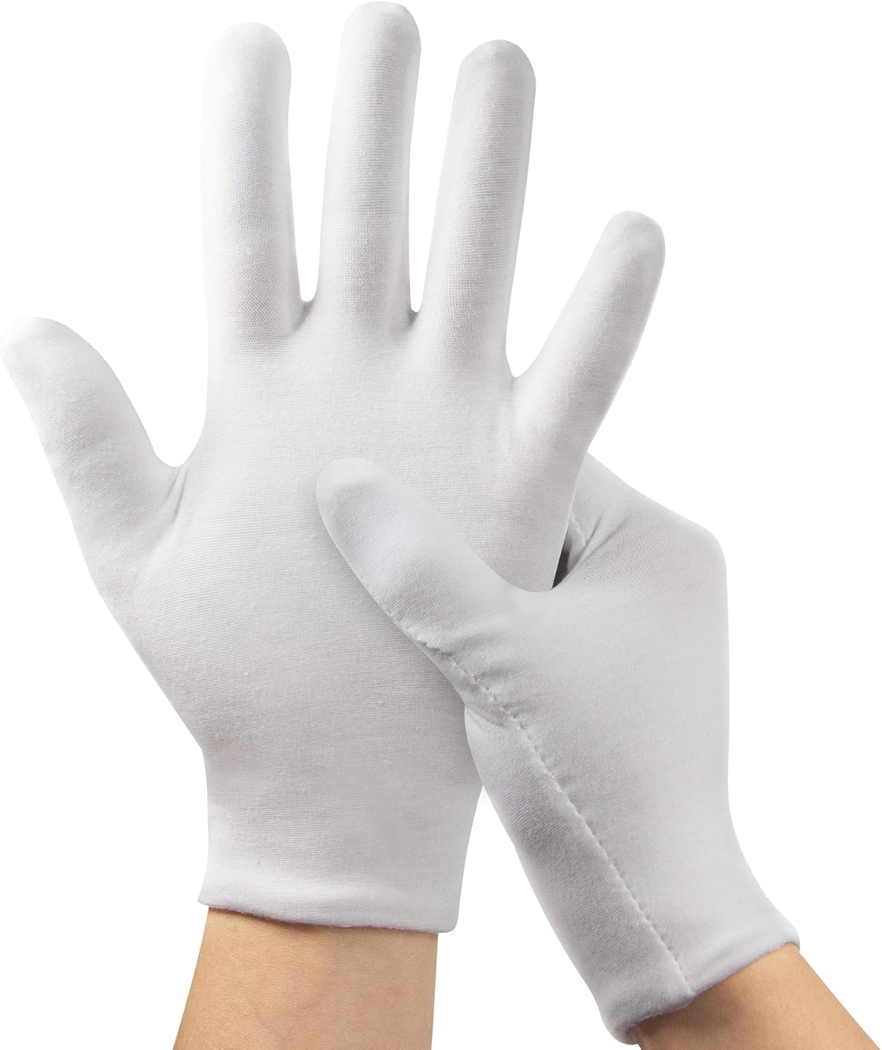 Moisturizing Gloves for Dry Hands | Washable Cotton Spa Gloves - 5 Pairs for Men & Women