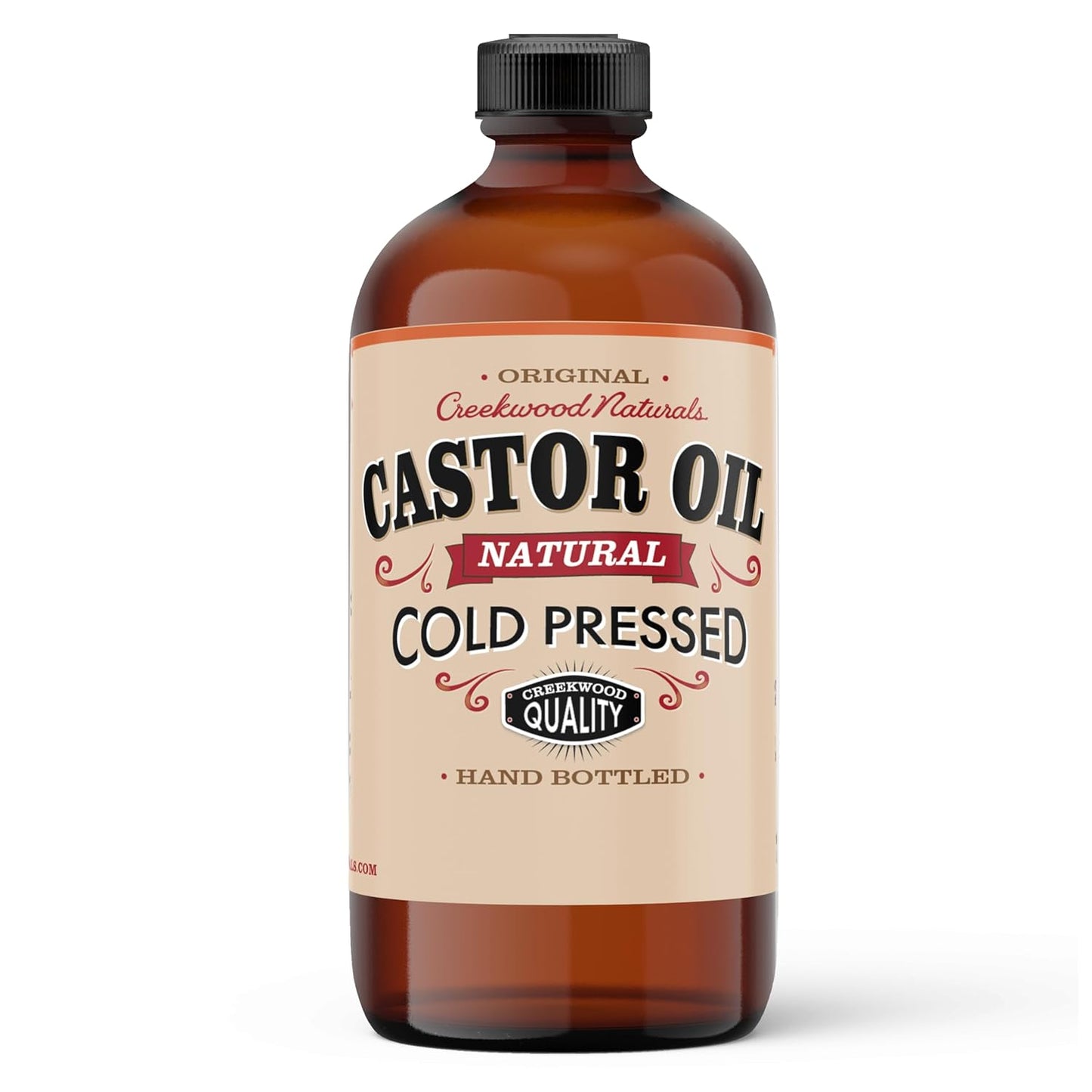 Castor Oil - 100% Pure Cold Pressed & Hexane Free | 8oz Glass Bottle
