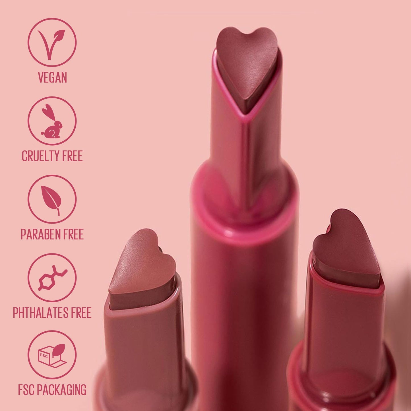 Kaja Lip Gloss - Heart Melter | High-shine, Glossy Finish, Soft Rosy Mauve, Moisturize, 03 Crazy 4U, 0.04 Oz