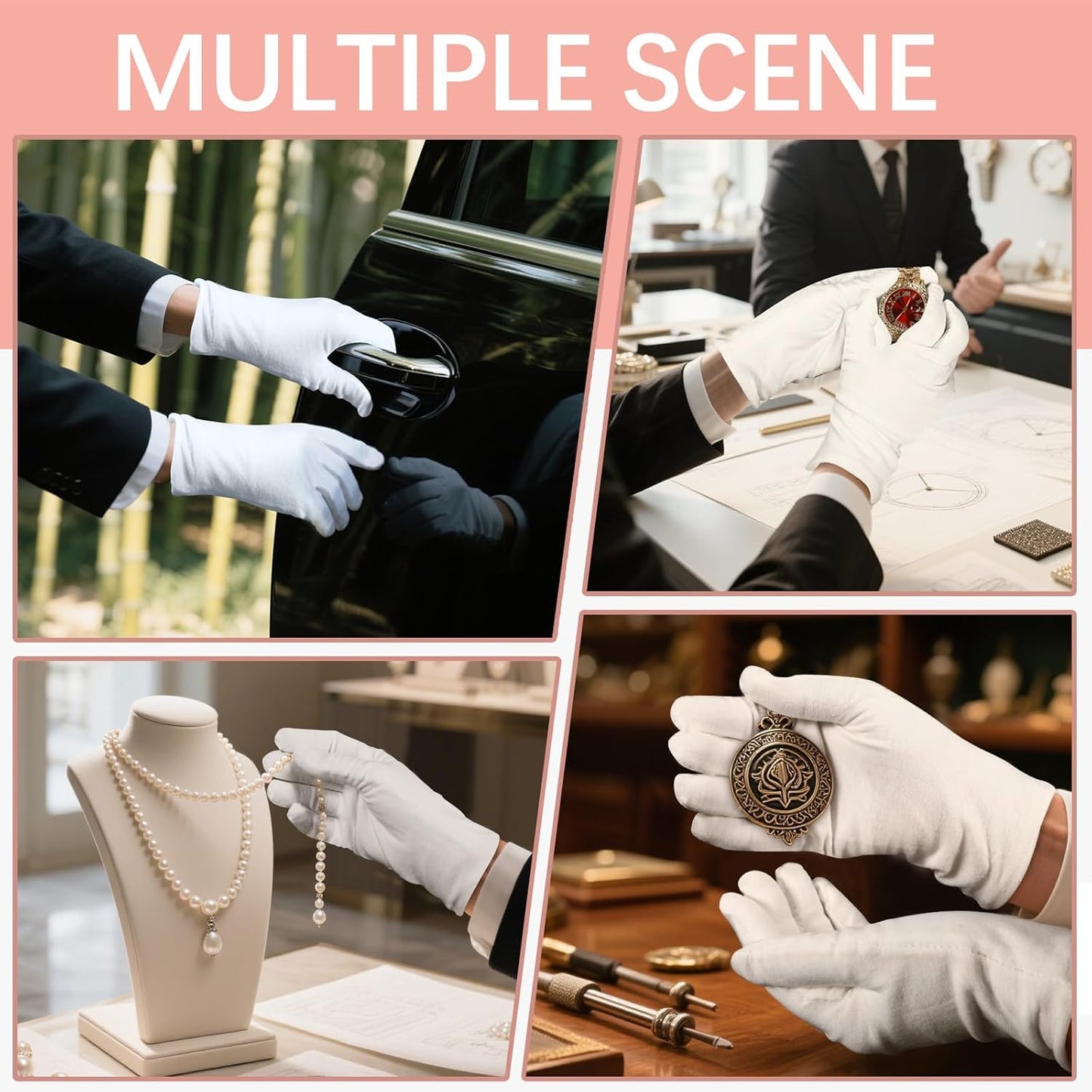 Cotton Sleep Gloves for Eczema Relief - 36 Pcs Moisturizing White Gloves for Men & Women | Soft Stretchable Design