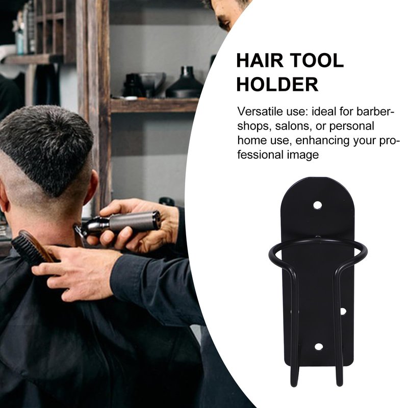 Balacoo Hair Clipper Holder: Wall Mount Salon Tool Organizer, Stainless Steel Electric Hair Trimmer Stand for Salon Tools Organizer - Barber Accessories (2.36Inch, Black)