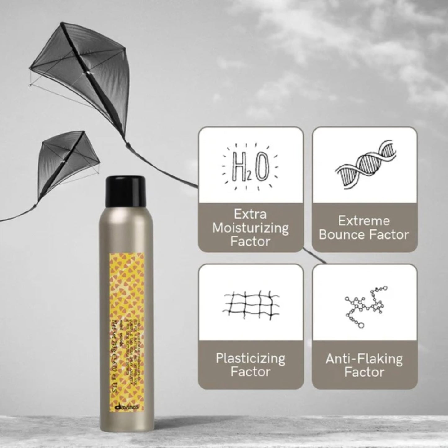 Davines This Is A Dry Wax Finishing Spray, Strong Hold Texture & Definition - Creates Satin-Matte Texture & Separates Strands without Stiffness, 6.76 Fl Oz