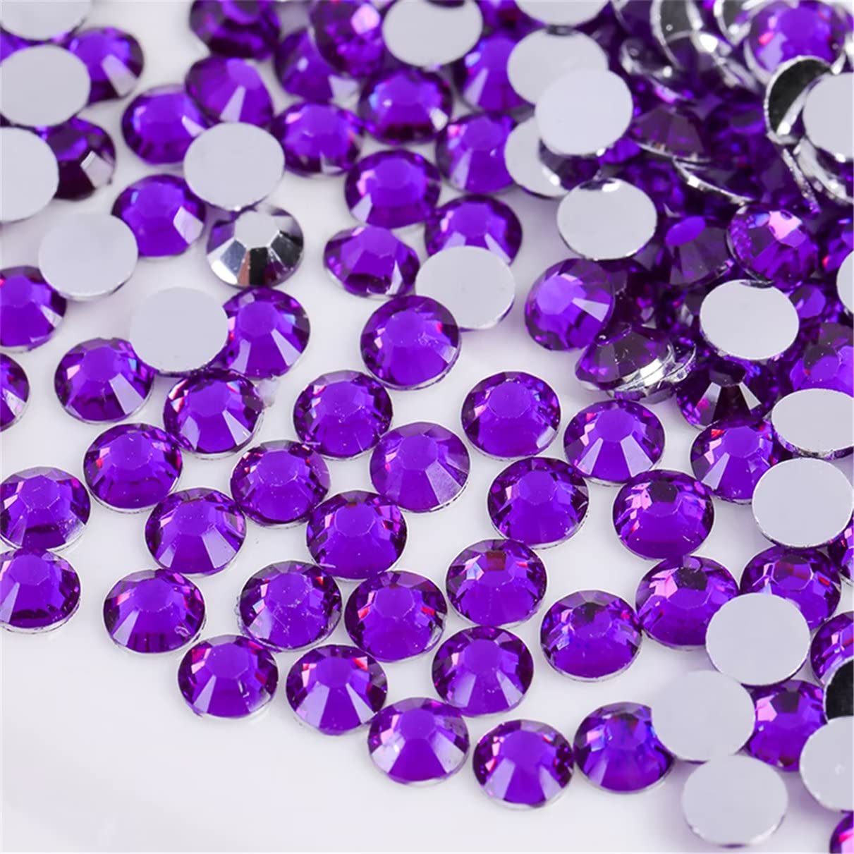Flatback Rhinestones - 3000 Pieces SS6 2mm Clear Glass Gems for Nail Art | Aqua Blue
