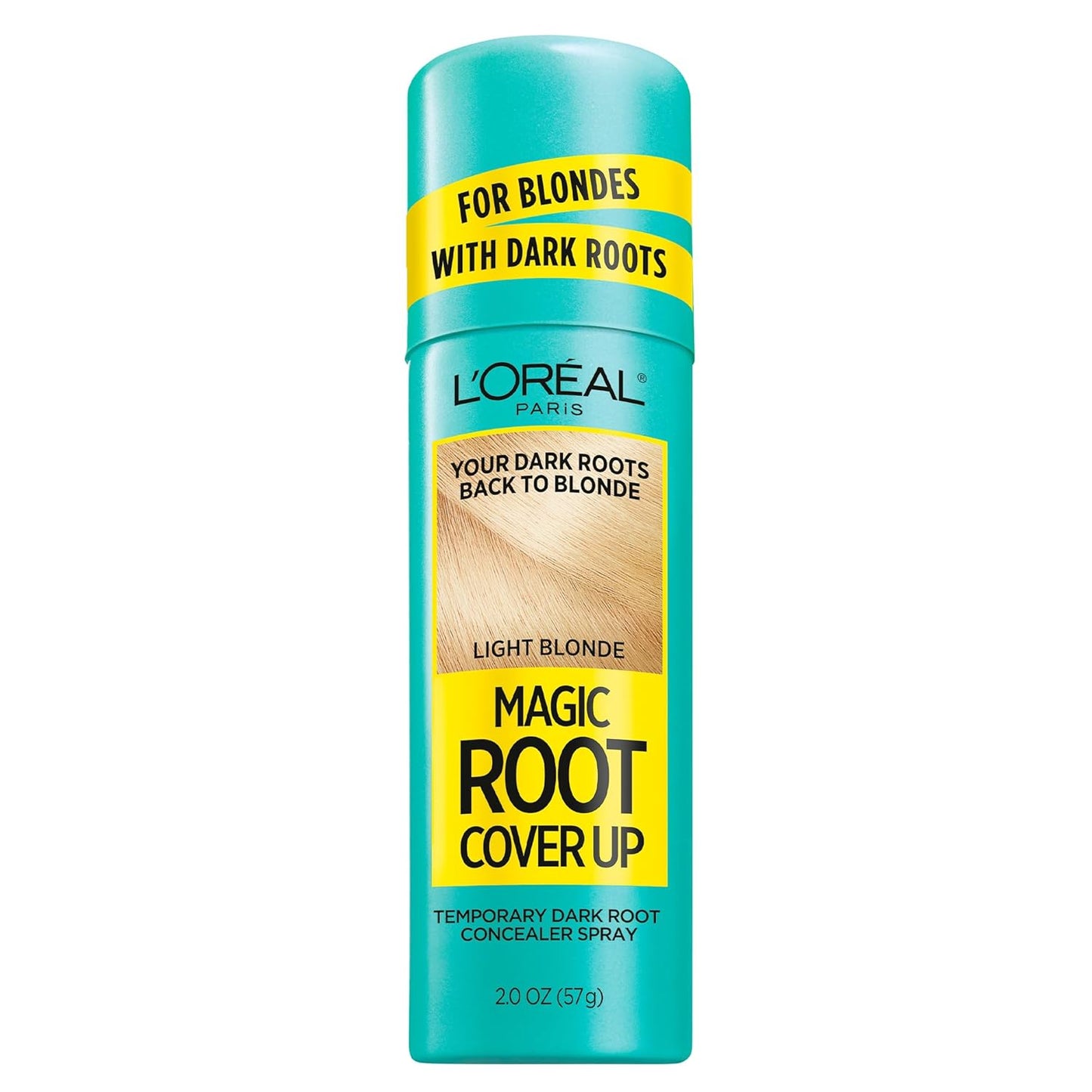 L'Oreal Paris Magic Root Cover Up - Gray Hair Spray for 100% Coverage | Lightweight, Ammonia-Free, Black, 2 oz