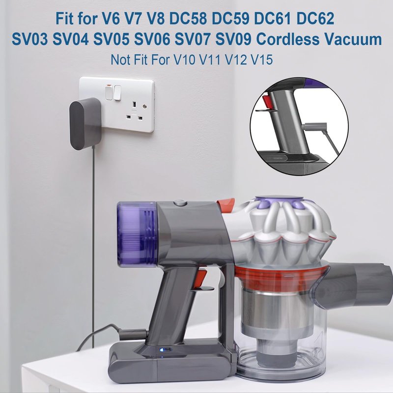 BECDXPal 26.1V Charger for Dyson Charger Compatible with Dyson V6 V7 V8 DC58 DC59 DC61 DC62 SV03 SV04 SV05 SV06 Battery (Not Fit for V10 V11)