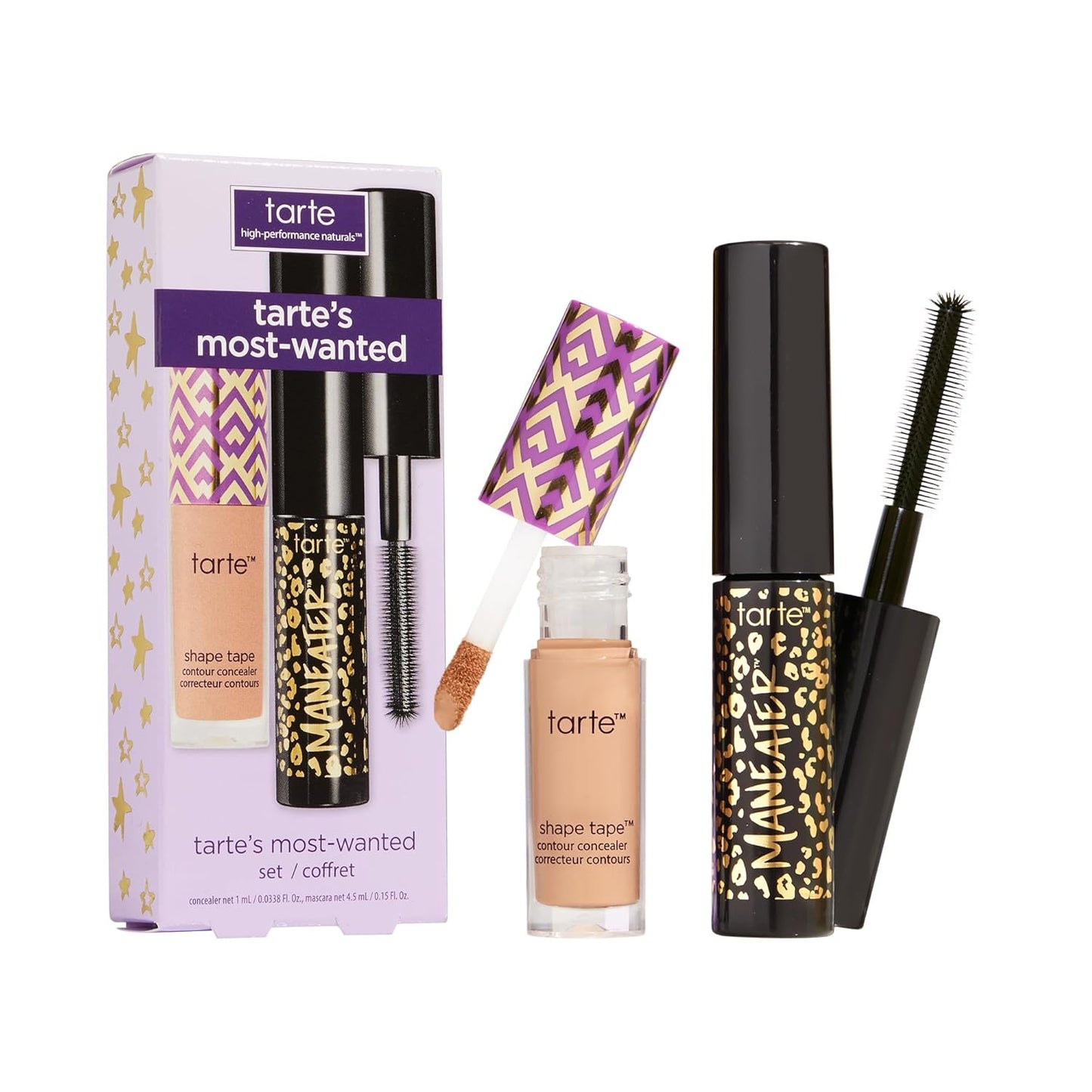 Tarte Shape Tape Concealer & Mascara Duo - Full-Coverage Concealer for Dark Circles, Longwear Mascara for Volume & Length