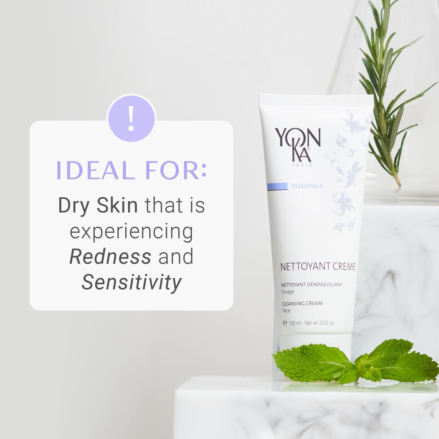Yonka Nettoyant Creme, Cleansing Makeup Remover, 3.53 oz