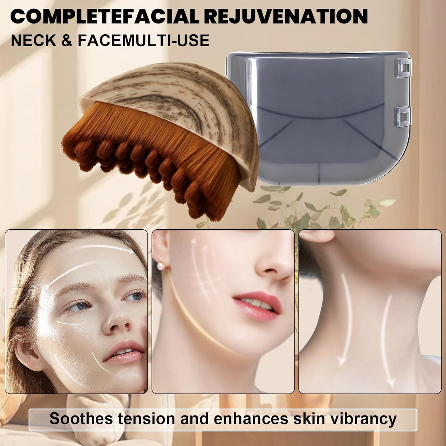Lymphatic Facial Cleansing Brushes - Dual Pack Manual Exfoliating Scrubbers for Contouring | Gentle Skin Massagers