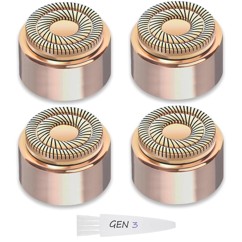 Replacement Heads for Flawless Replacement Heads,Generation 3 Replacement Head Compatible with New Finishing Touch Flawless Facial Hair Remover,Dual Blades for Flawless Replacement Head Gen 3,4Pcs.