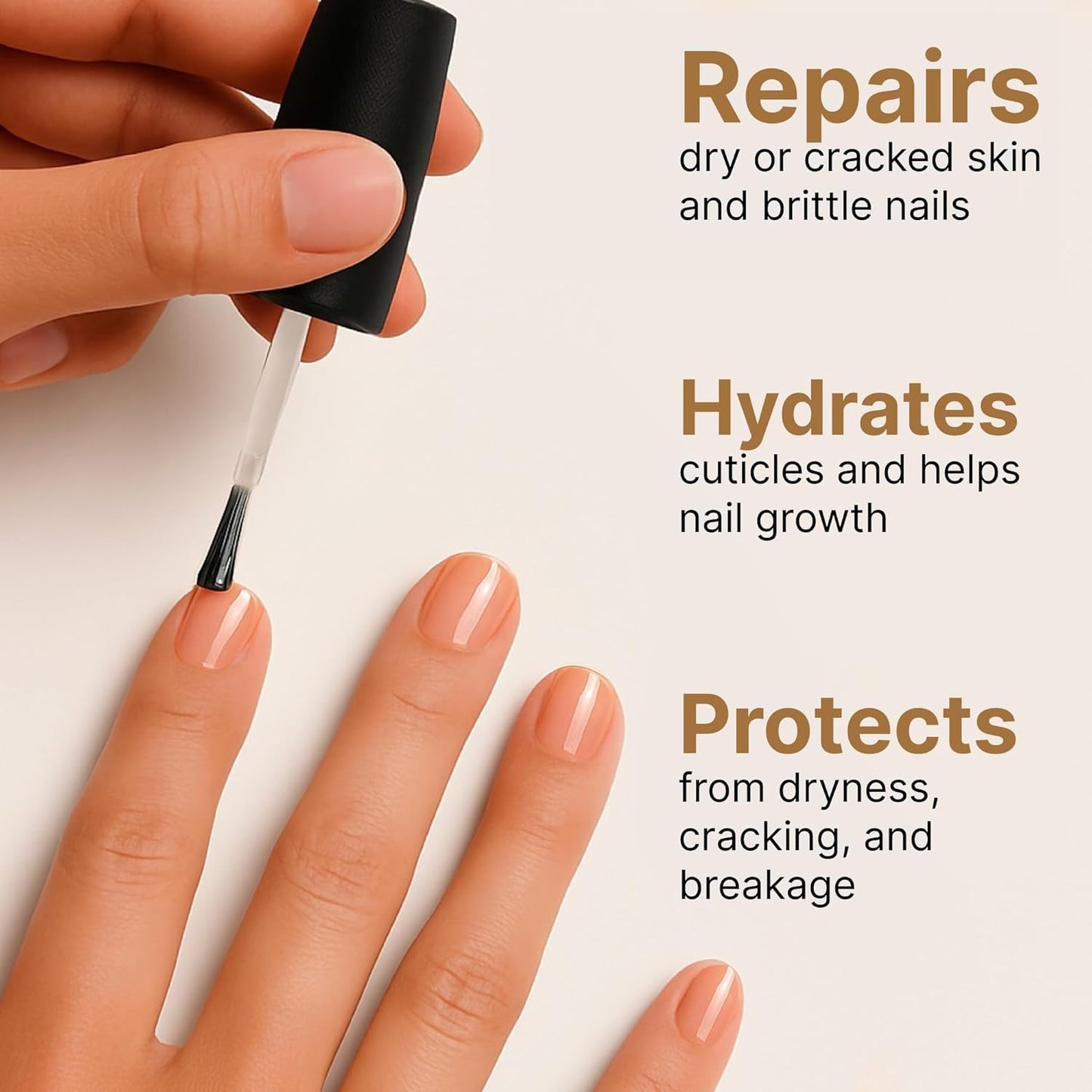 Cuticle Oil for Nails - Lavender & Chamomile Moisturizer - Strengthens & Nourishes - 2.5 oz Dropper & Brush Included