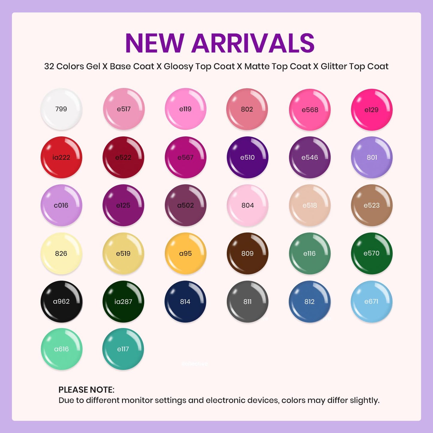 Beetles Gel Nail Polish Set - 32 Colors Summer Orange Red White Blue Purple Nude Black Brown Green Gel Polish, UV LED Soak Off Nail Kit with Base and Top Coat All Season Gift for Women