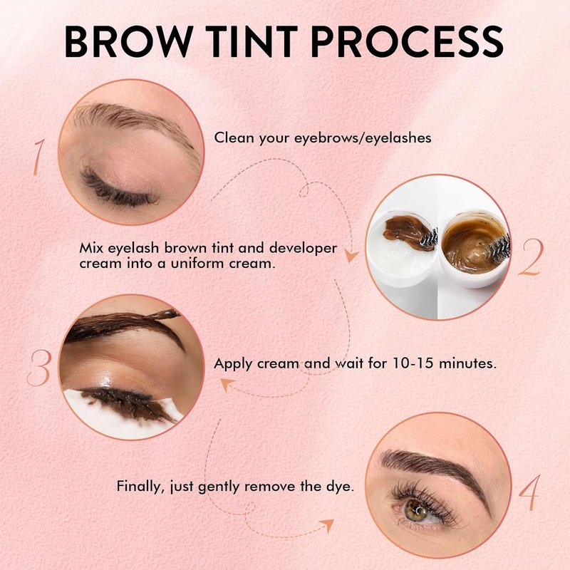 Lash Color Kit - Black Eyelash & Brow Tint Set | Long-Lasting Natural Effects, Easy to Use