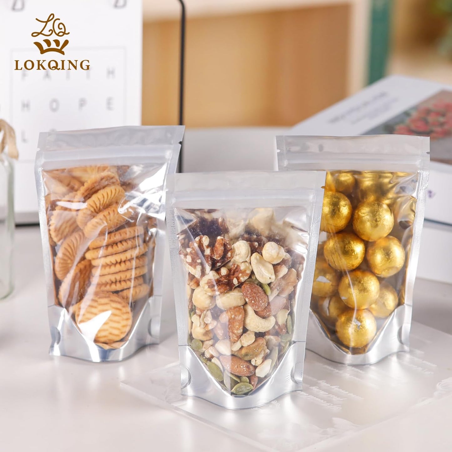 Mylar Bags for Food Storage - Resealable 100 Pack | Silver 3x6 Inches