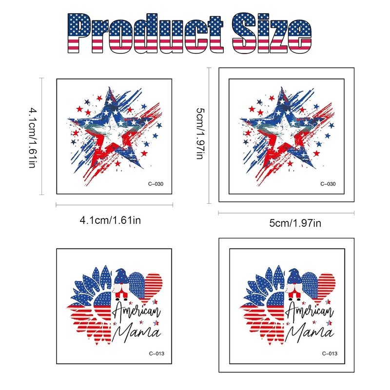 150 PCS 4th of July Temporary Tattoos - Patriotic American Flag Stickers for Kids | Red, White, and Blue Designs