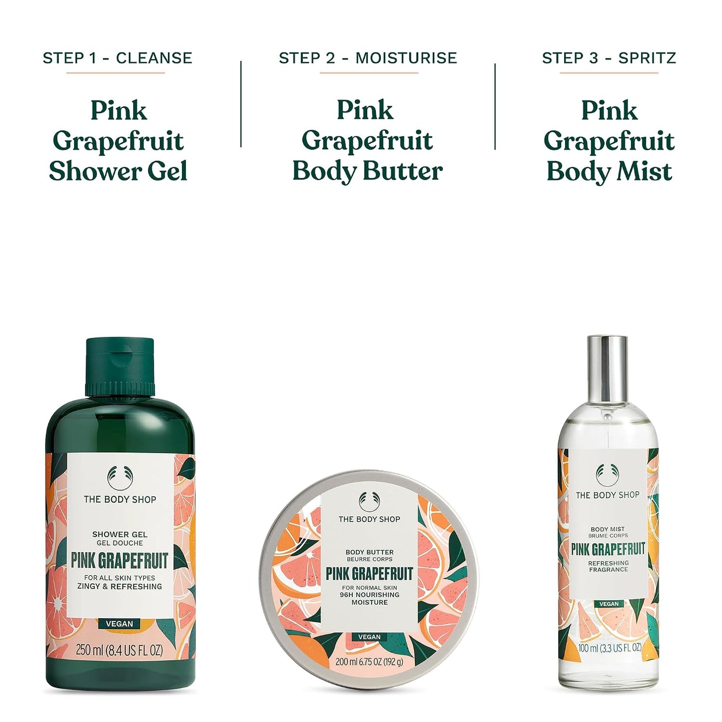 Pink Grapefruit Body Mist - Paraben-Free Body Spray | 3.3 Fl. Oz.