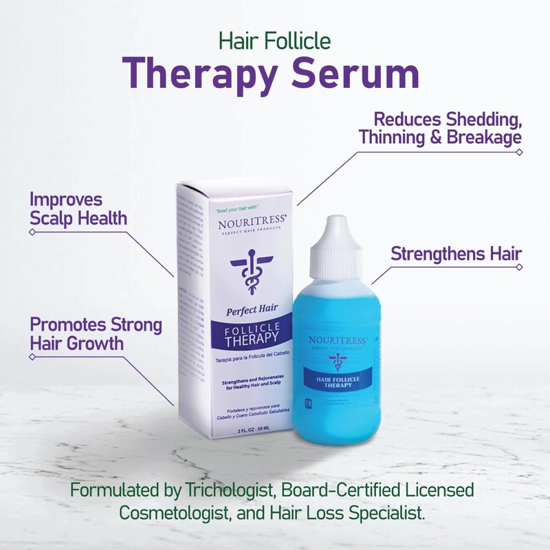 NouriTress Hair Follicle Therapy Serum - Advanced Scalp Treatment with Rosemary & Castor Oil, Clinically Proven to Strengthen, Soothe Scalp & Reduce Thinning for Fuller-Looking Hair - 2 Fl Oz