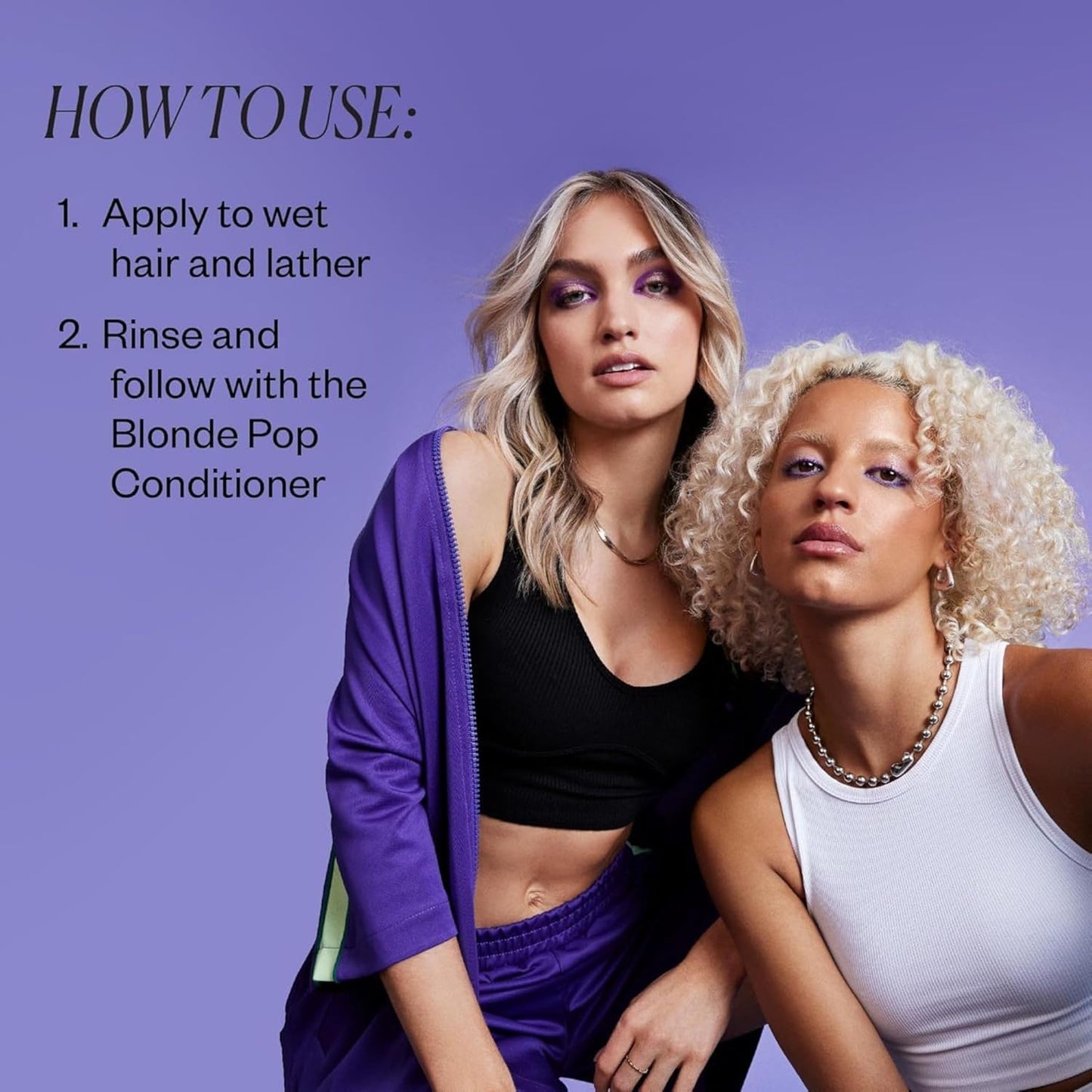 IGK Blonde Pop Purple Shampoo - Neutralizes Brass & Brightens Blonde | Toning Shampoo for Color-Treated Hair | 8 Oz