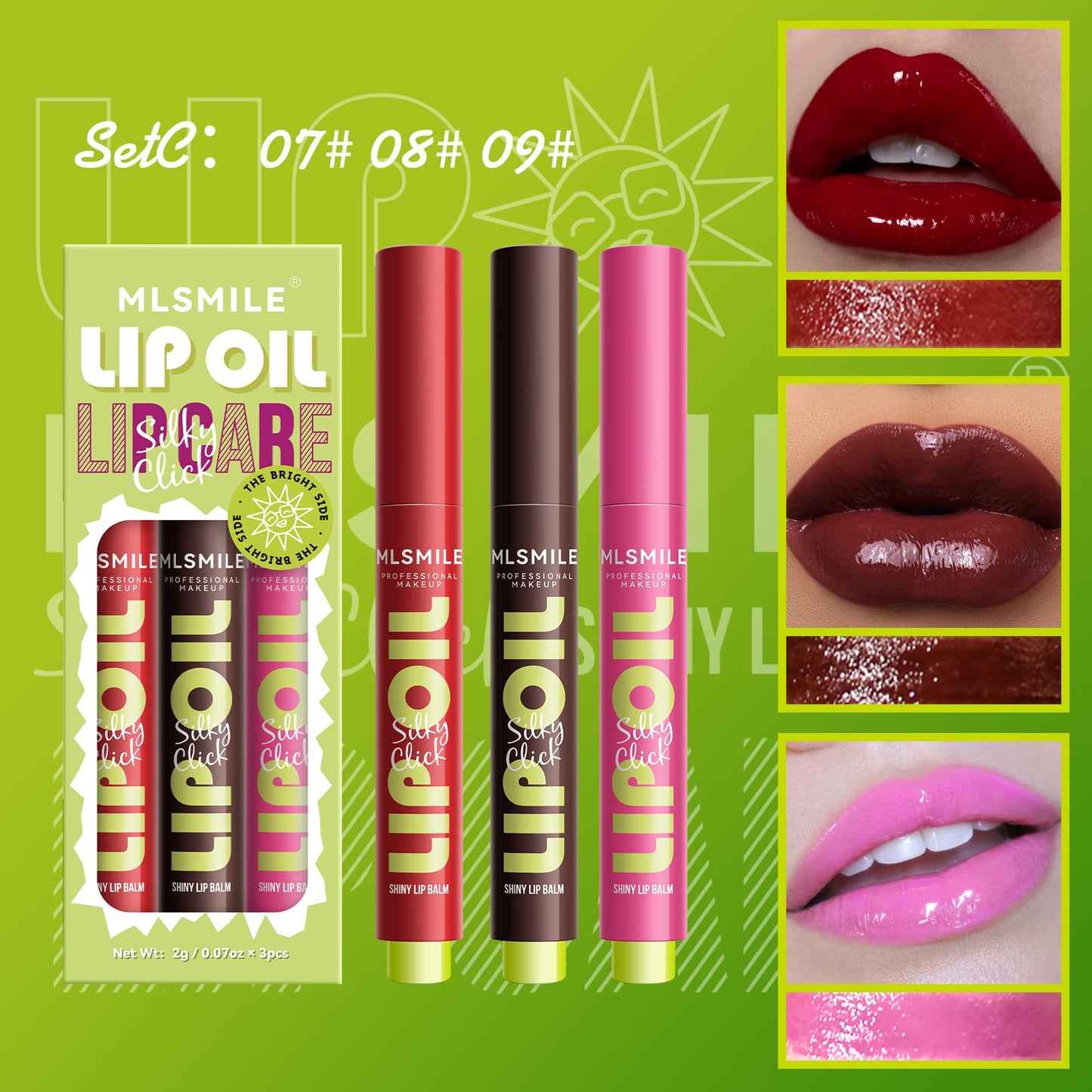 Lissymuse Hydrating Fat Lip Oil Gloss Set, 3pcs Non-Sticky Moisturizing Smooth Glossy Finish Lip Glow Oil, Tinted Plumping Butter Lipgloss Long Lasting Lips Balm - Lips Care Stuff for Women Girls Teen