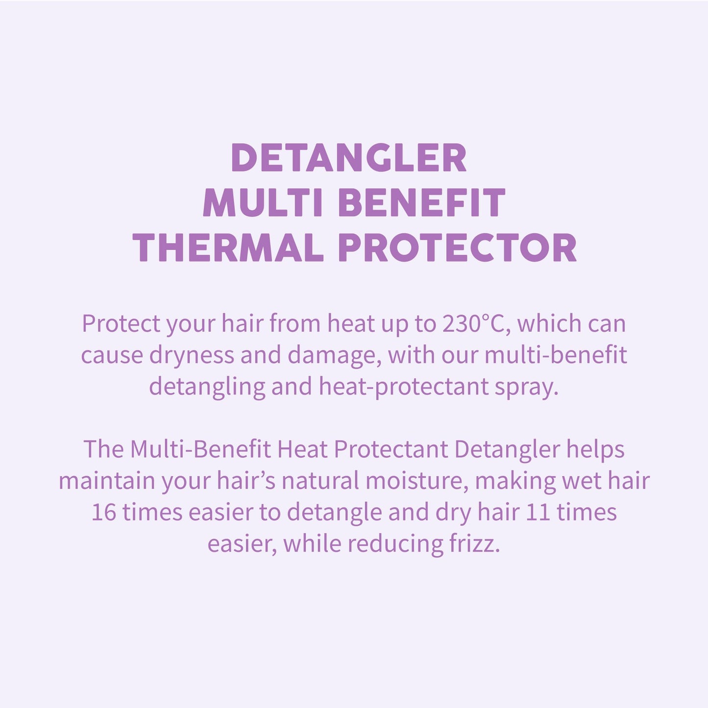 Miracles By Milagros Detangler Multi-Benefit Thermal Protector – Heat Protectant & Hair Detangler – Anti-Frizz, Hydrating, Softening & Strengthening – Protects Hair up to 230°C – For All Hair Types