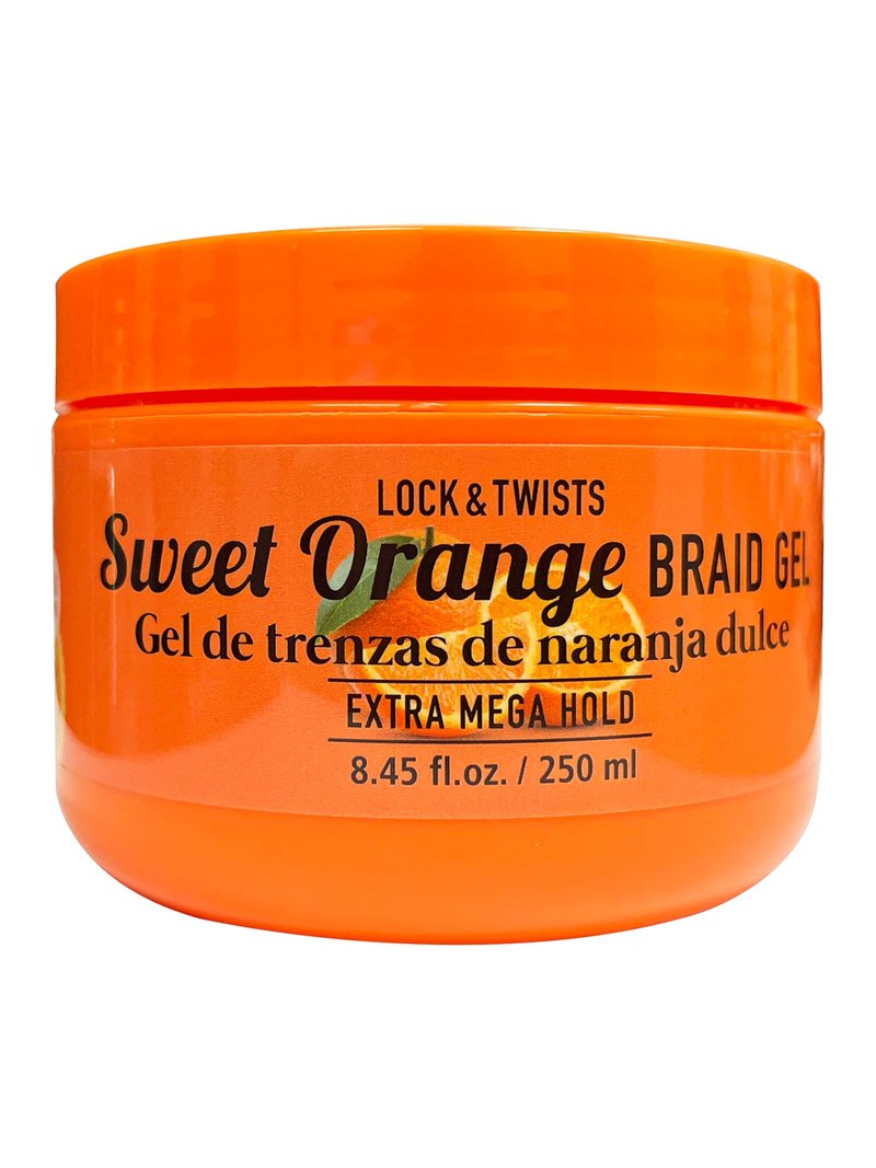 R&B Collection Dr. Girls Rice Water Lock & Twists Sweet ORANGE Braid Gel Extra Mega Hold (8.45 oz) - Orange with Vitamin C