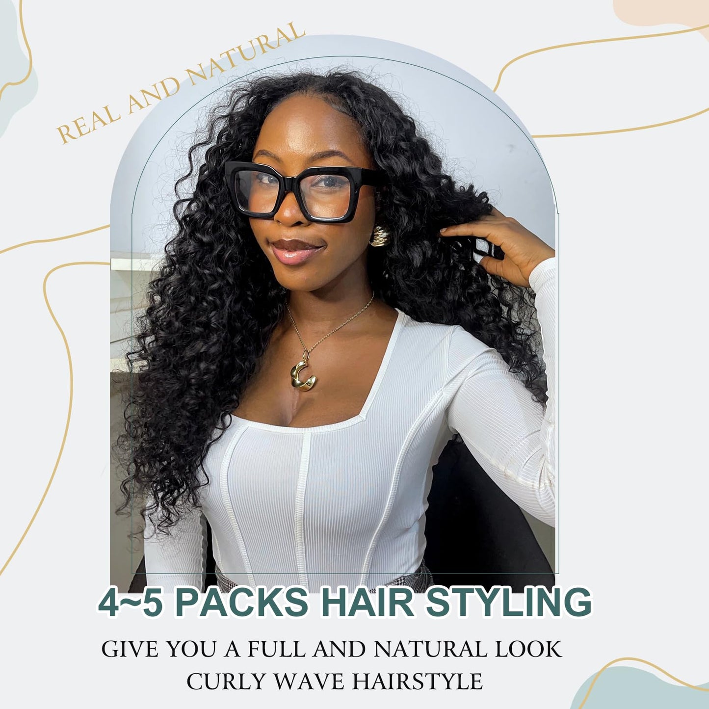 Human Crochet Hair for Black Women Knotless Human hair Crochet Bundles 120g Feather Crochet Human Hair Gogo Curly Invisiable Hair Extensions for Women Girl 2 Bundle 100 Strands 14 Inch Natural Black