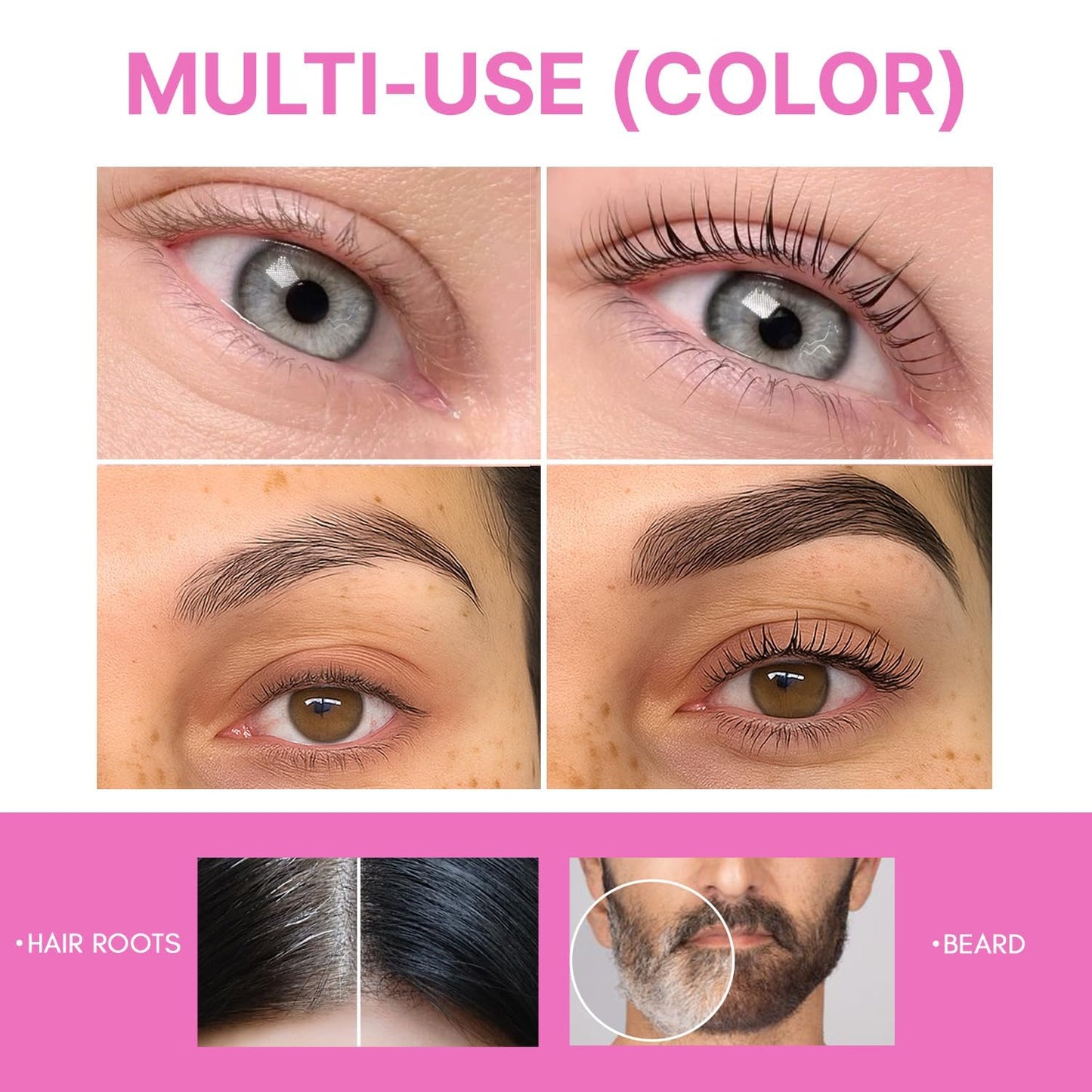 Korean Eyebrow Color Kit - Long-Lasting Eyebrow & Lash Tint | Black Color
