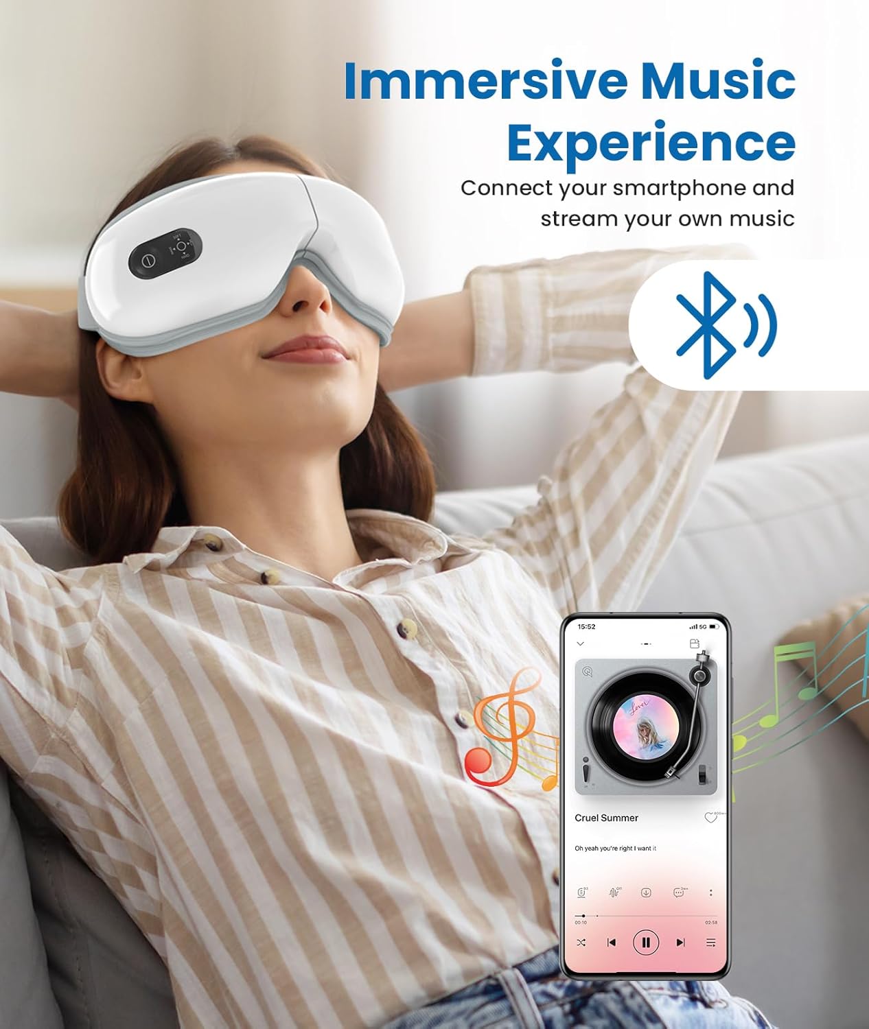VANI Eyeliber 2 Plus Eye Massager - Heated Eye Mask for Migraines & Eye Strain Relief | Perfect Gift for Him & Her