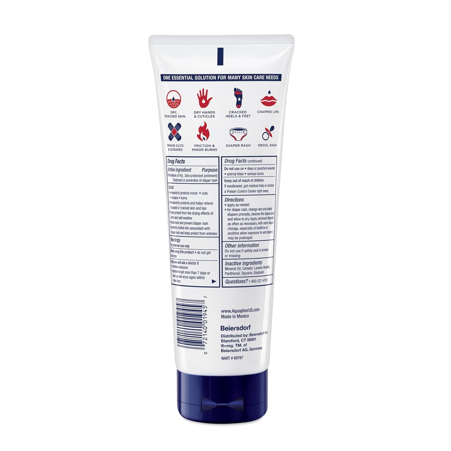 Aquaphor Healing Ointment - Advanced Therapy Skin Protectant for Dry Skin | 7 Oz Tube