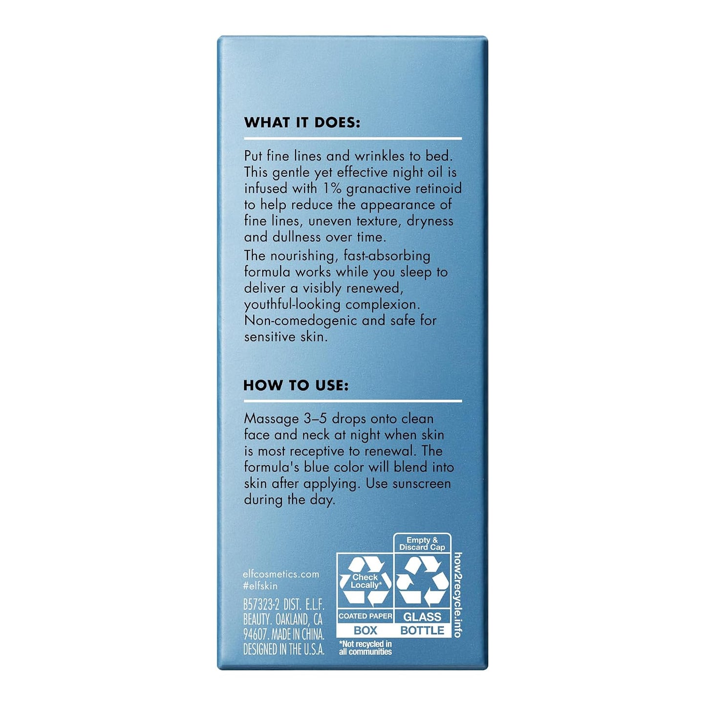 e.l.f. SKIN Youth Boosting Night Oil - Gentle Overnight Face Oil for Fine Lines & Uneven Texture | Lightweight & Vegan
