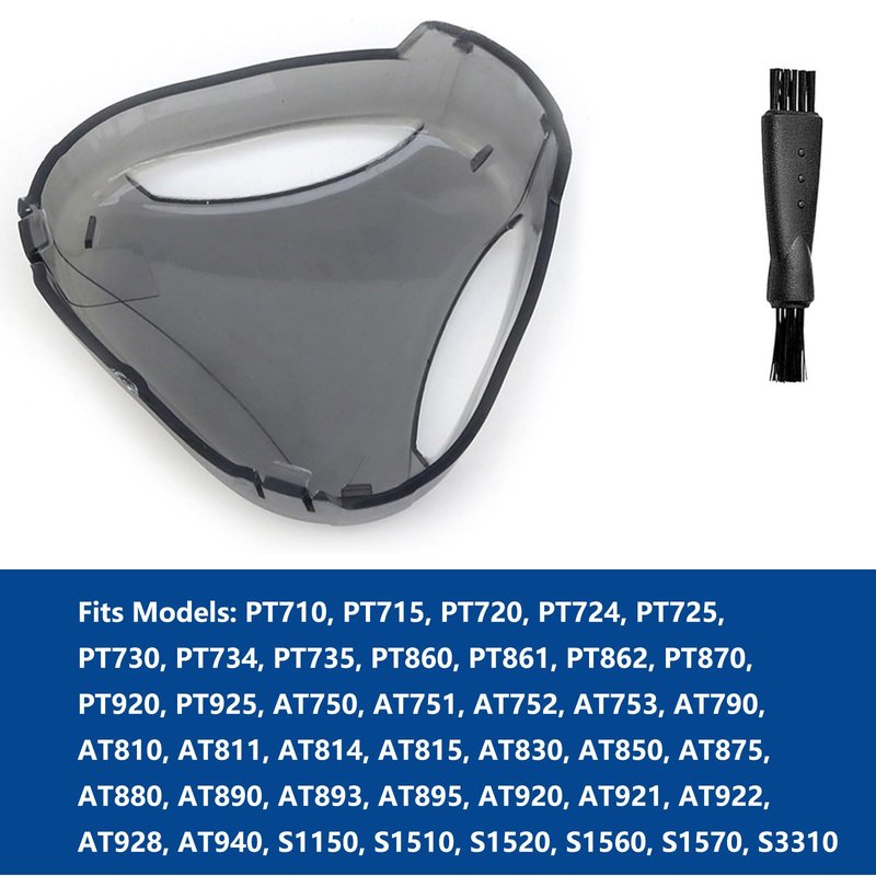 Razor Protective Cap, Shaver Head Cover Plastic Dust-Proof Cap for Shaver Models AquaTec PowerTouch PT725, PT730, PT735, PT860, PT870, PT920, PT925, S1150, S1510, S1520, S1560 with Cleaning Brush