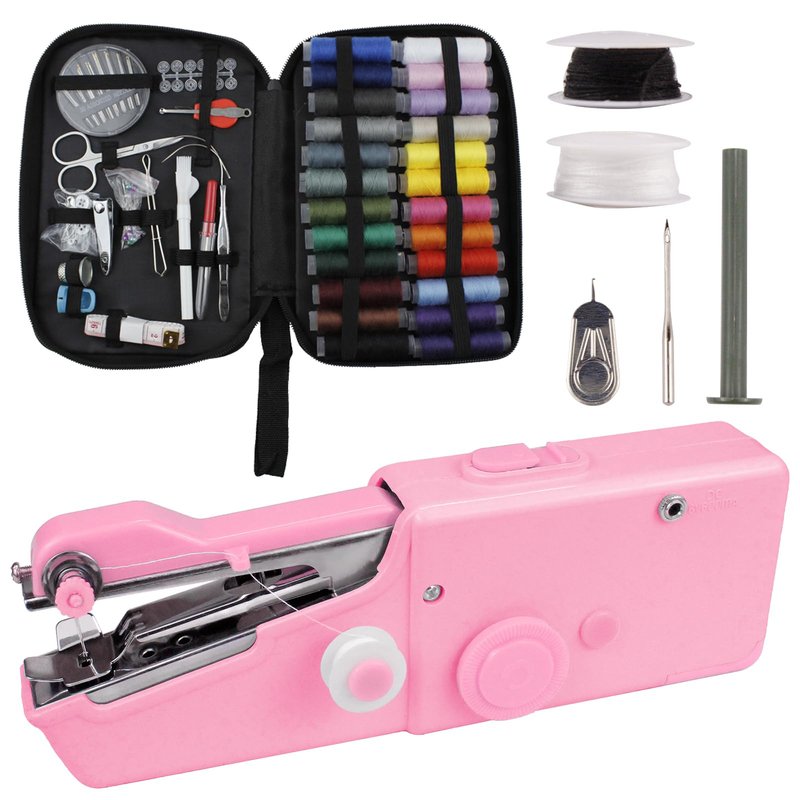 Handheld Sewing Machine, Mini Portable Handheld Sewing Machine, Hand Held Sewing Device, Easy to Use and Fast Stitching for Adults, Beginners, and Quick Home Repairs