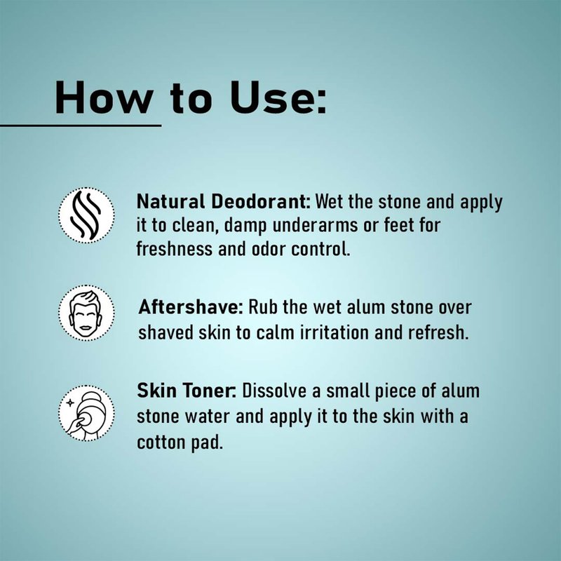 minature Potassium Alum Stone 500g |Phitkari Block| Pure Fitkari for Post Shave Care | Skin Care & Multiple Uses| Natural Deodorant