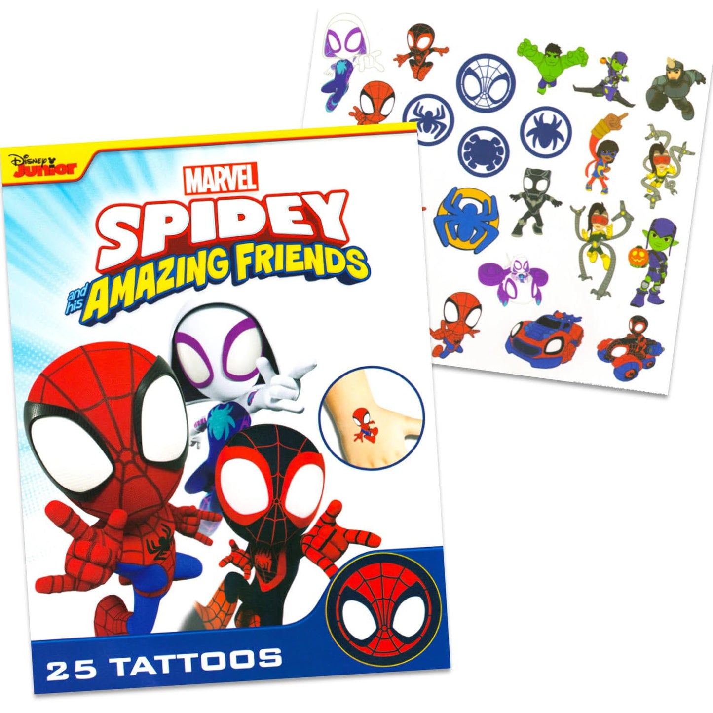 Spidey Tattoos for Kids - 75 Temporary Spiderman Party Favors | Fun Kids' Tattoos for Celebrations