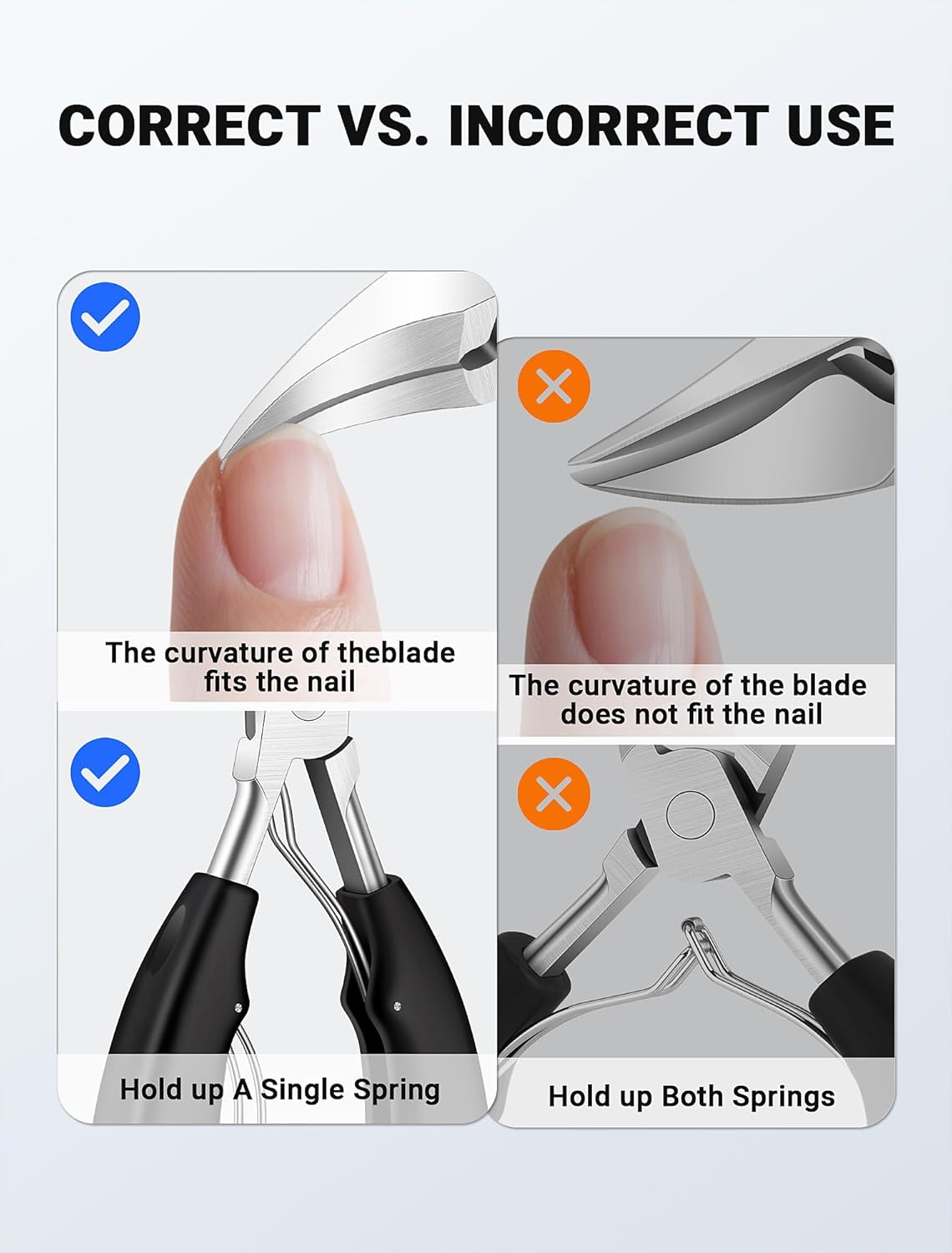 Toenail Clippers for Seniors - Heavy Duty Ingrown Toenail Cutter with Long Handle | 7-Piece Set for Thick Nails