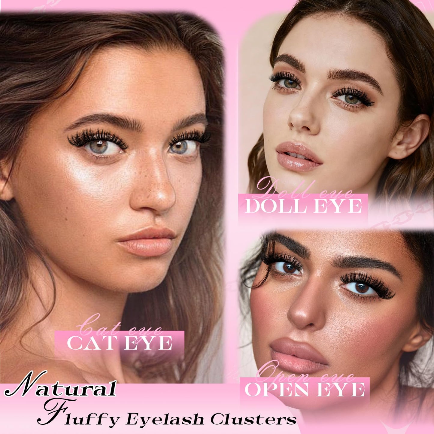 FADLASH Lash Clusters Natural Eyelash Extensions Kit