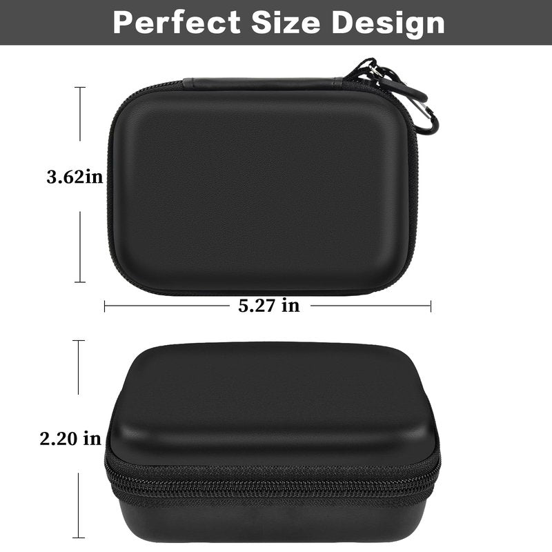 Case Compatible with Miyoo Mini Plus Portable Game Console, Holder for Handheld Game Player and External TF Card 64G, with Mesh Pocket for Charging Cable, Batteries and Accessories- Black (Box Only)