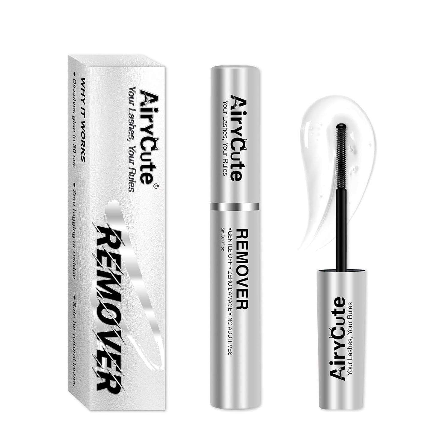 Eyelash Glue - 150H Long Lasting Waterproof Lash Bond & Seal | Strong Hold, Latex-Free, Non-Irritating (Black 5ml+5ml)