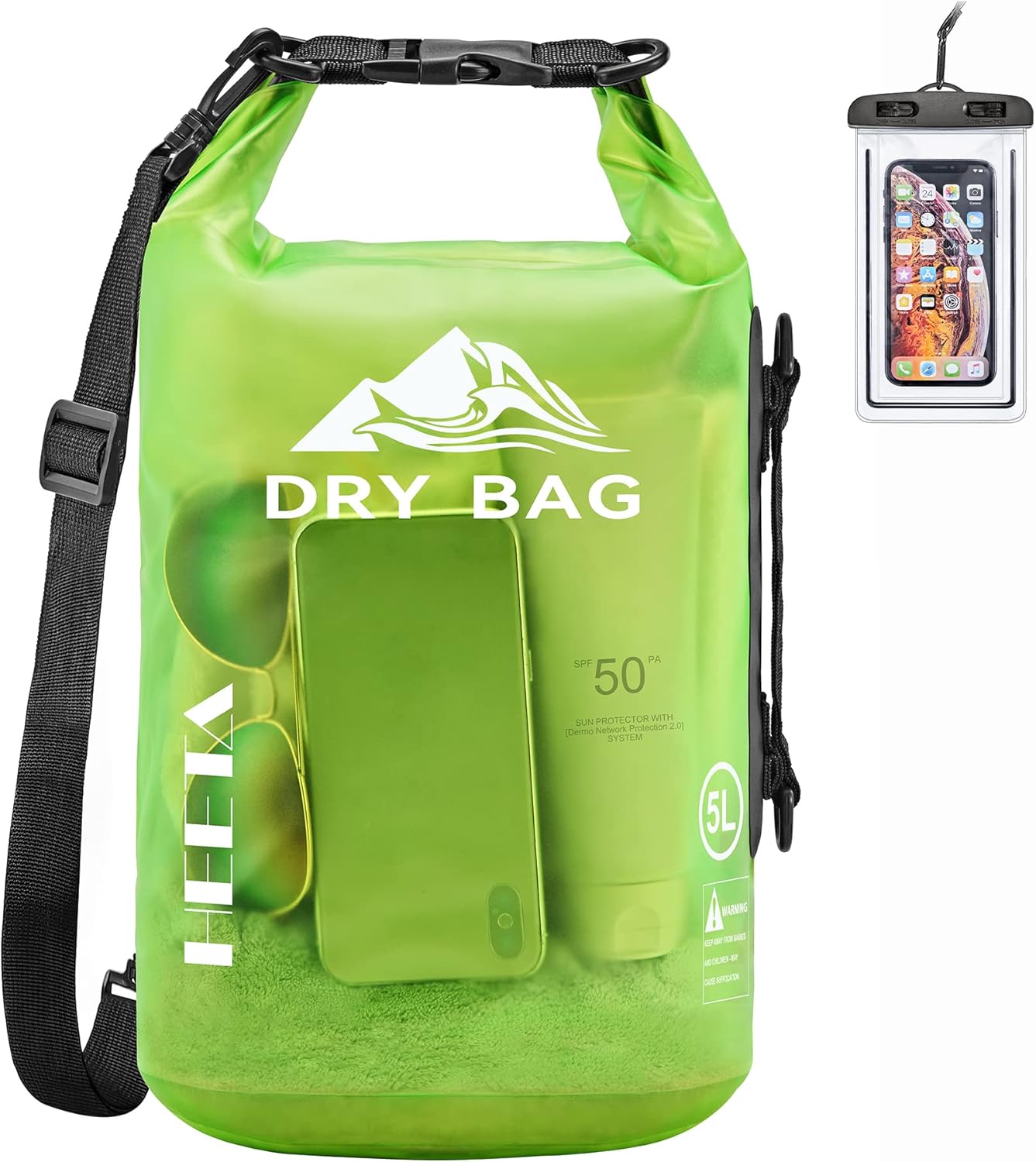 Waterproof Dry Bag - Lightweight Roll Top Storage Backpack for Travel, Swimming, Boating | 5L/10L/20L/30L/40L Sizes