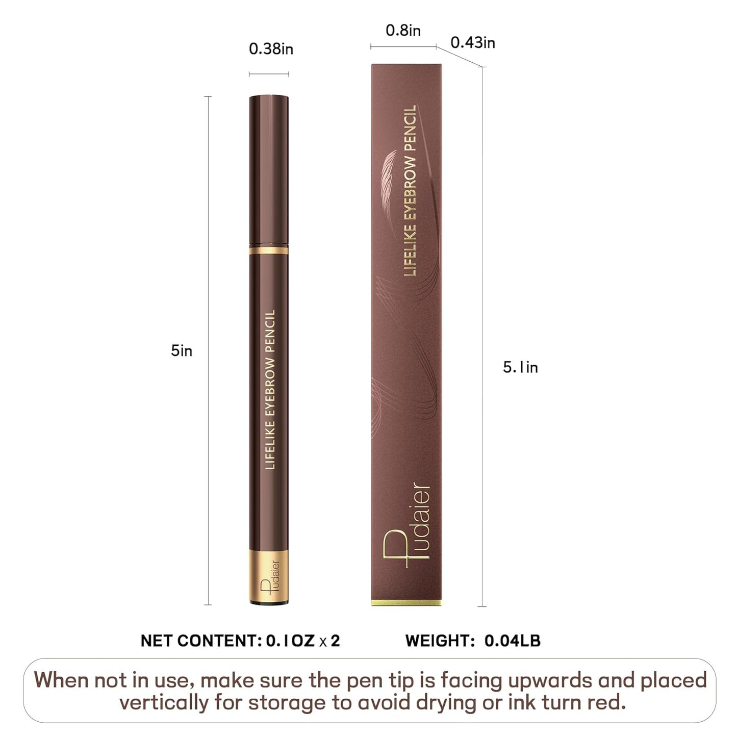 Eyebrow Pencil - Waterproof Microblading Pens for Precise, Natural-Looking Brows | 2 Pcs Dark Blonde